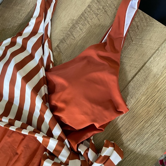 Cross Wrap One Piece Swimsuit - Picture 2 of 4